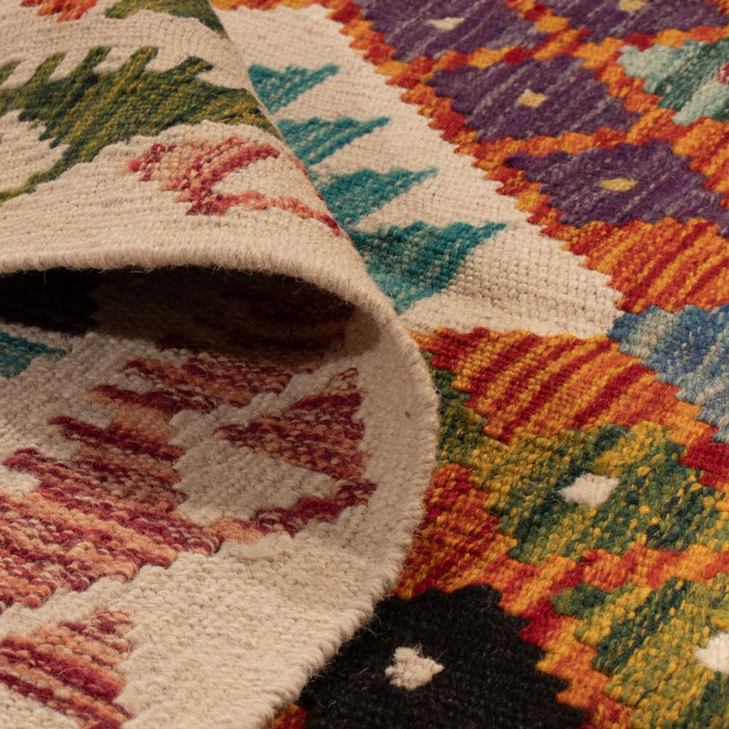 Kelim Rug - Splash - 196 x 150 cm - multicolored