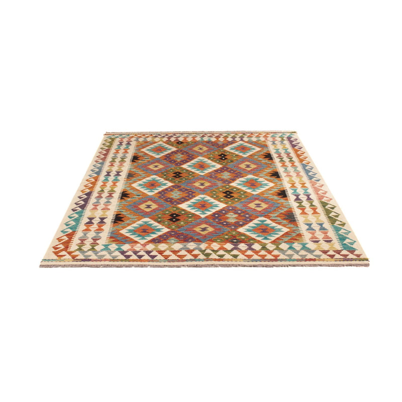Kelim Rug - Splash - 196 x 150 cm - multicolored
