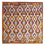 Kelim Rug - Splash square  - 152 x 152 cm - multicolored