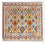 Kelim Rug - Splash square  - 154 x 143 cm - multicolored
