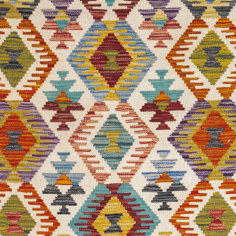 Kelim Rug - Splash square  - 154 x 143 cm - multicolored