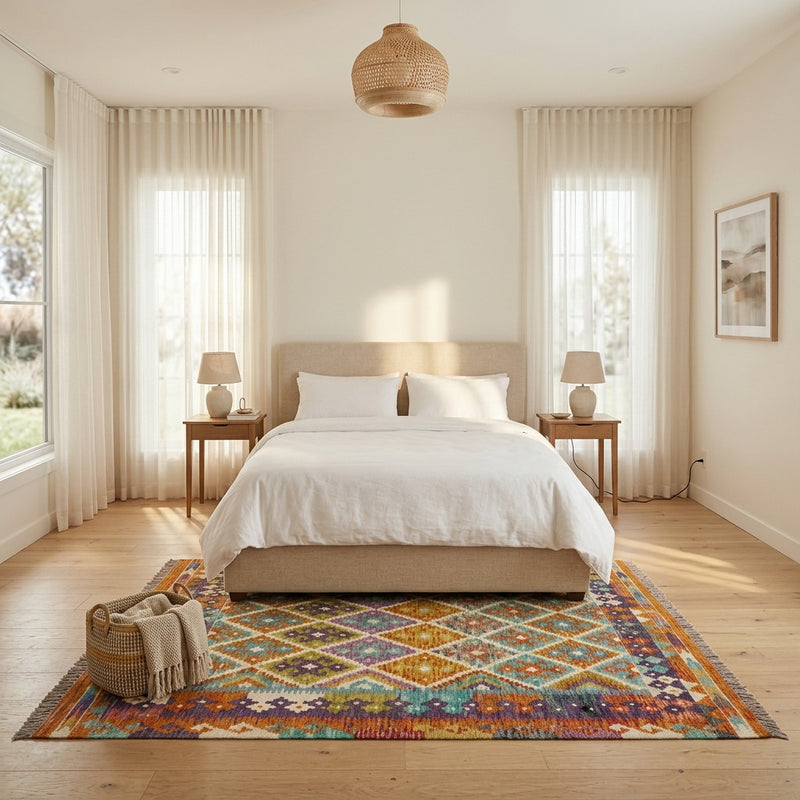 Kilim Maimana Rug 158x152cm - Wool Rug