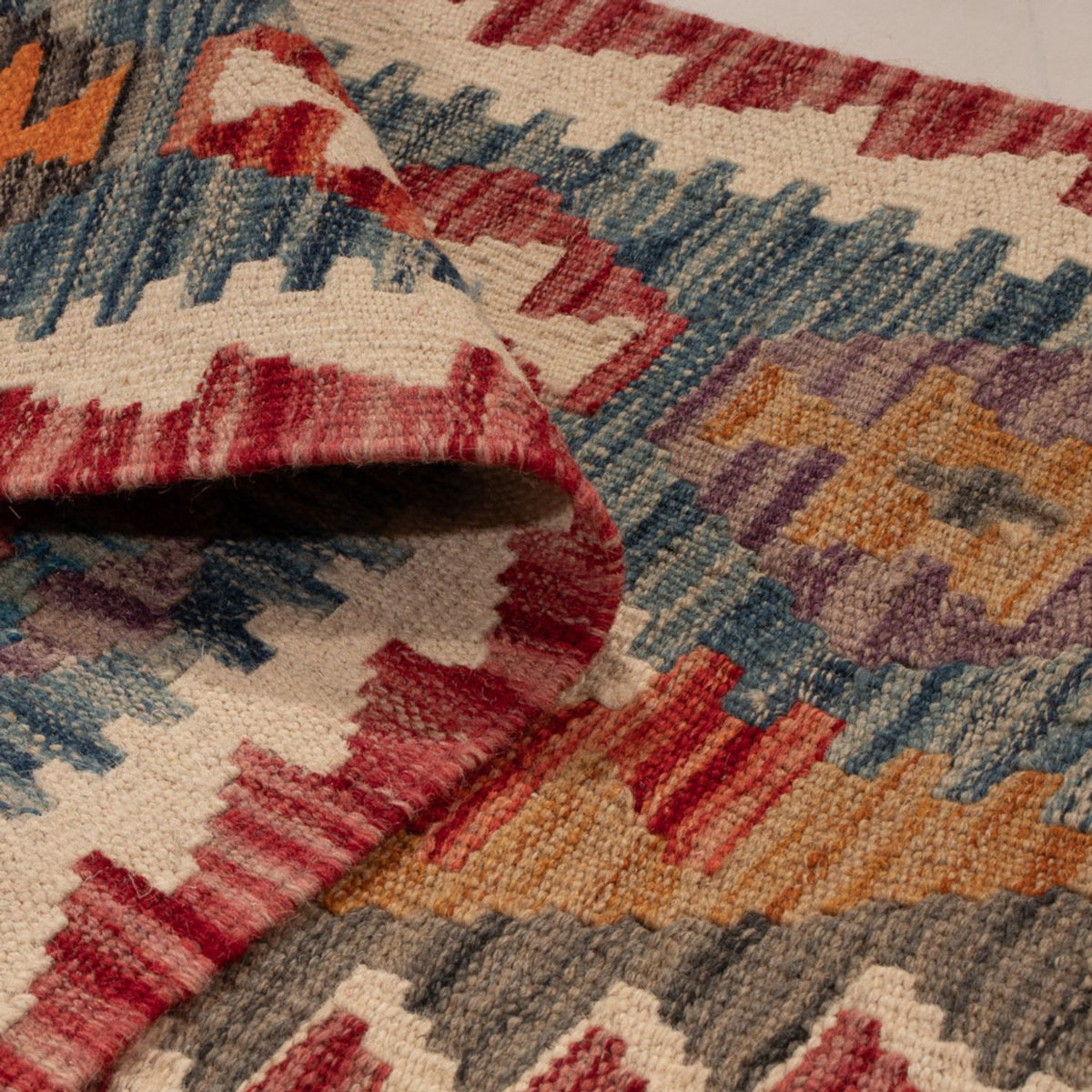 Runner Kelim Rug - Splash - 243 x 79 cm - multicolored