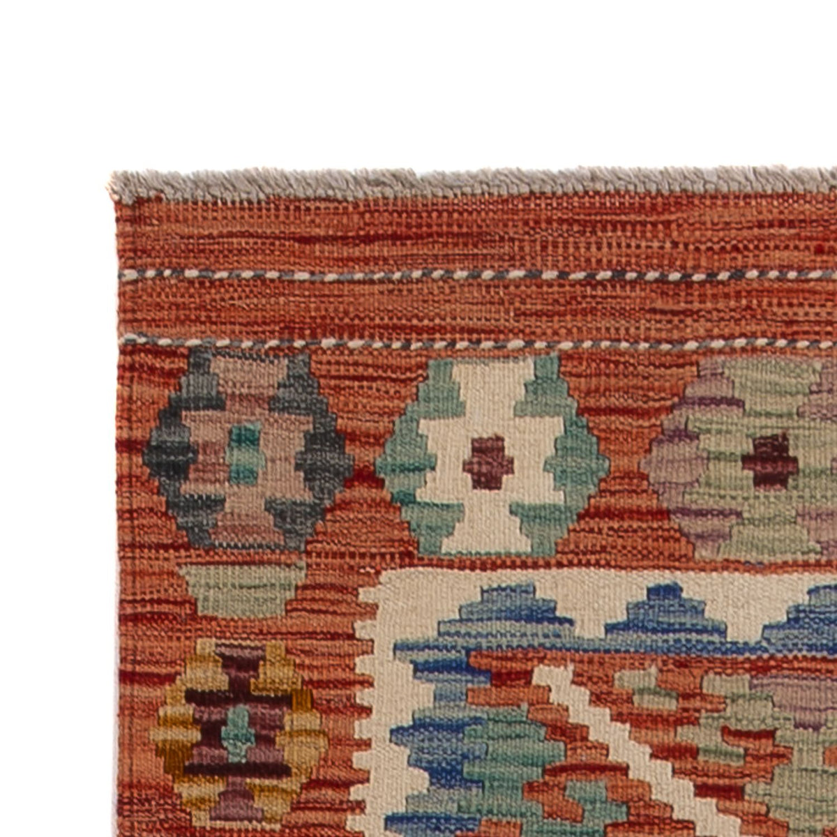 Runner Kelim Rug - Splash - 246 x 76 cm - multicolored