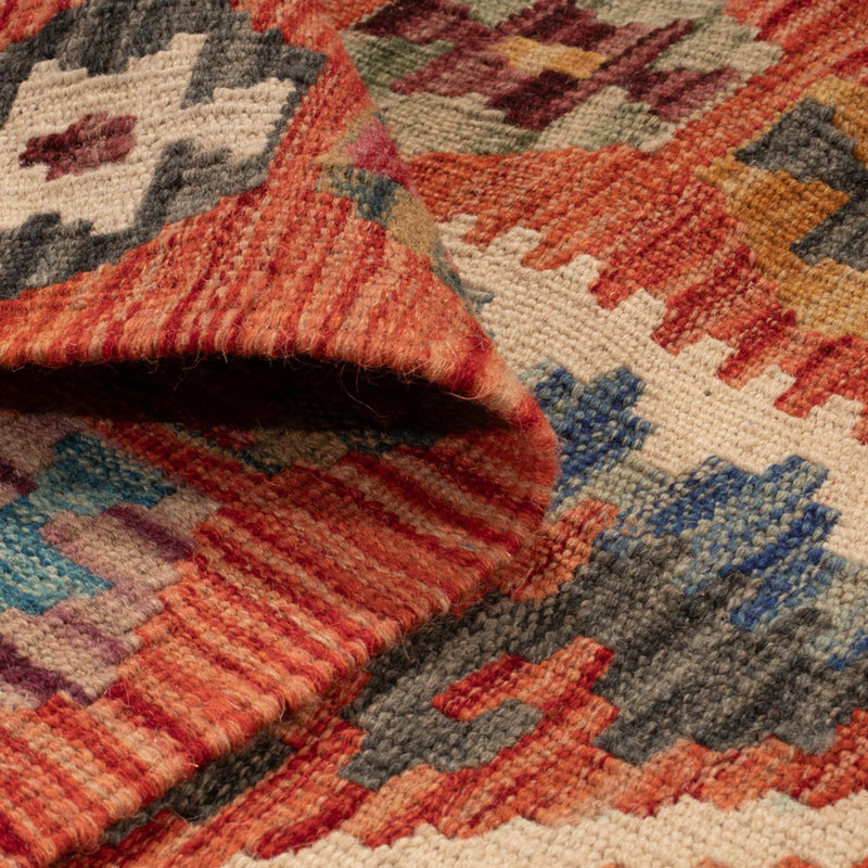 Runner Kelim Rug - Splash - 246 x 76 cm - multicolored