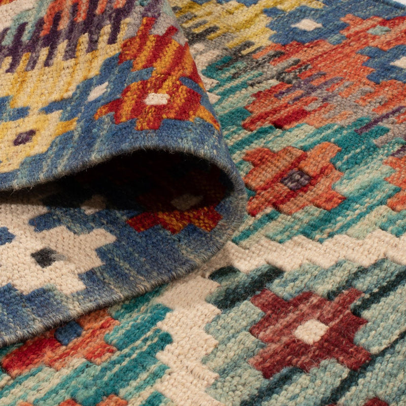 Runner Kelim Rug - Splash - 239 x 79 cm - multicolored