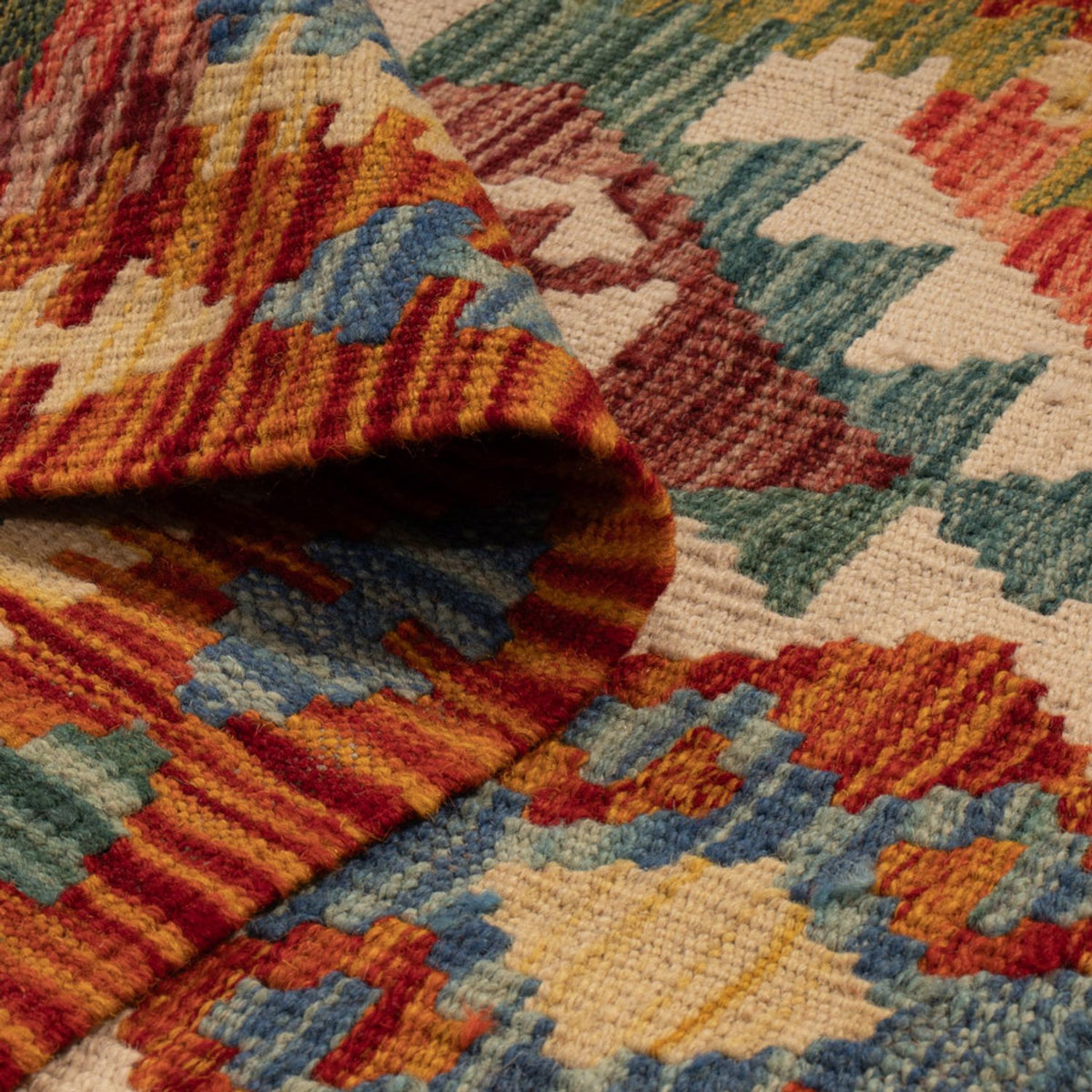 Runner Kelim Rug - Splash - 202 x 86 cm - multicolored