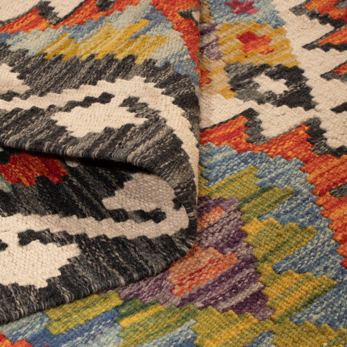 Runner Kelim Rug - Splash - 193 x 80 cm - multicolored