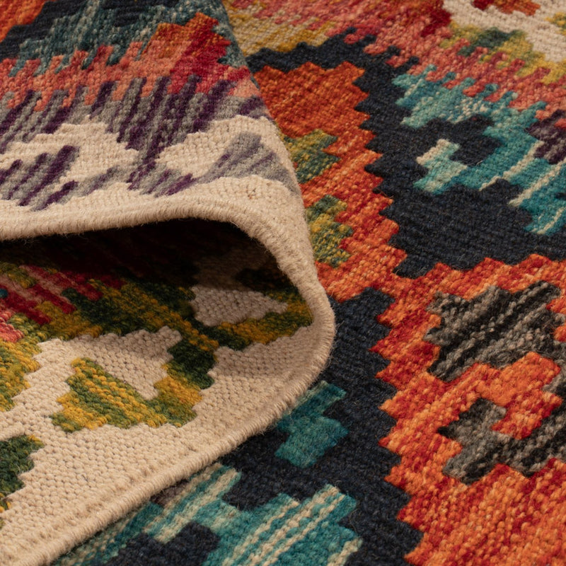 Runner Kelim Rug - Splash - 199 x 76 cm - multicolored