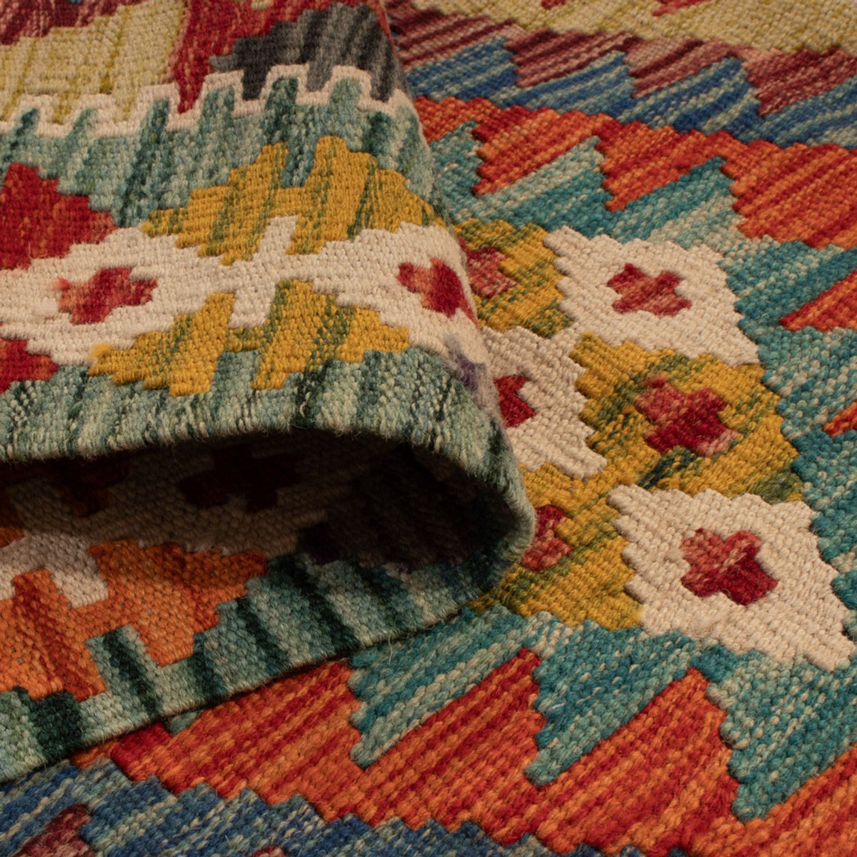Kelim Rug - Splash - 123 x 79 cm - multicolored