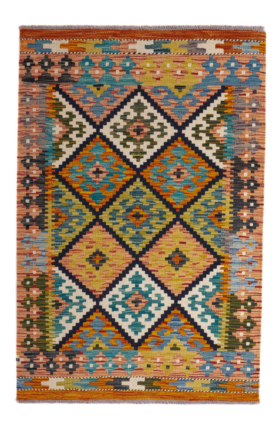 Kelim Rug - Splash - 119 x 83 cm - multicolored