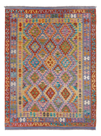 Kelim Rug - Splash - 204 x 148 cm - multicolored