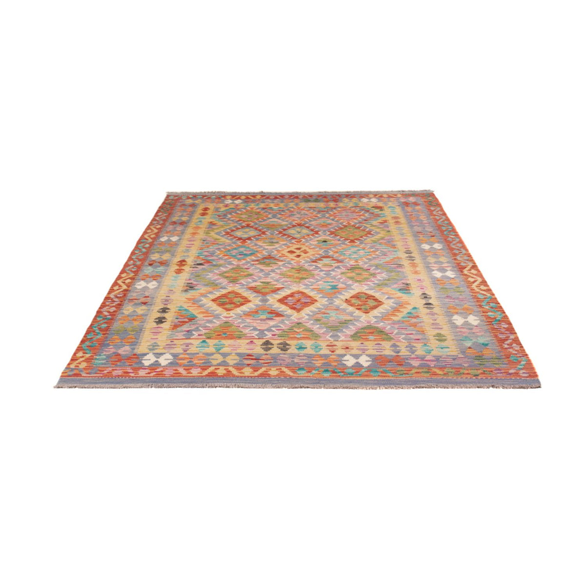 Kelim Rug - Splash - 204 x 148 cm - multicolored