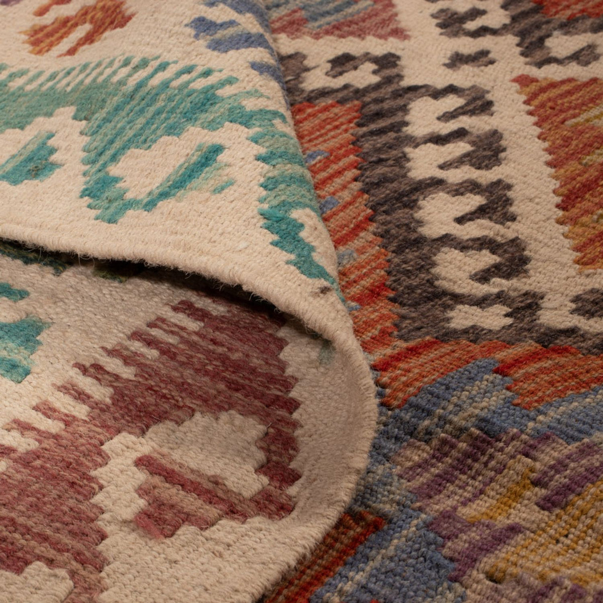 Kelim Rug - Splash - 197 x 156 cm - multicolored