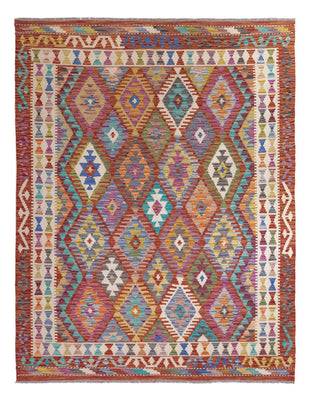 Kelim Rug - Splash - 198 x 156 cm - multicolored