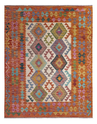 Kelim Rug - Splash - 198 x 149 cm - multicolored