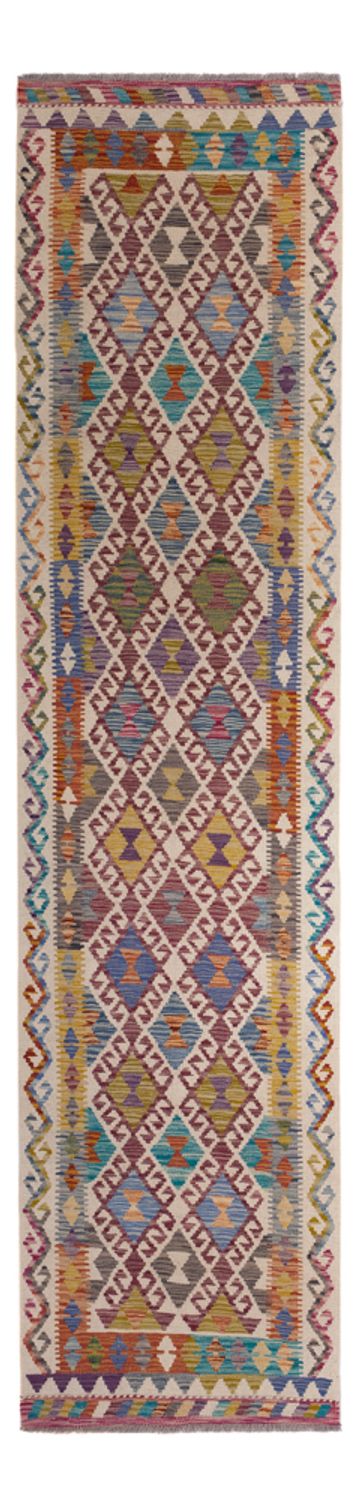 Runner Kelim Rug - Splash - 301 x 79 cm - multicolored