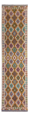 Runner Kelim Rug - Splash - 301 x 81 cm - multicolored
