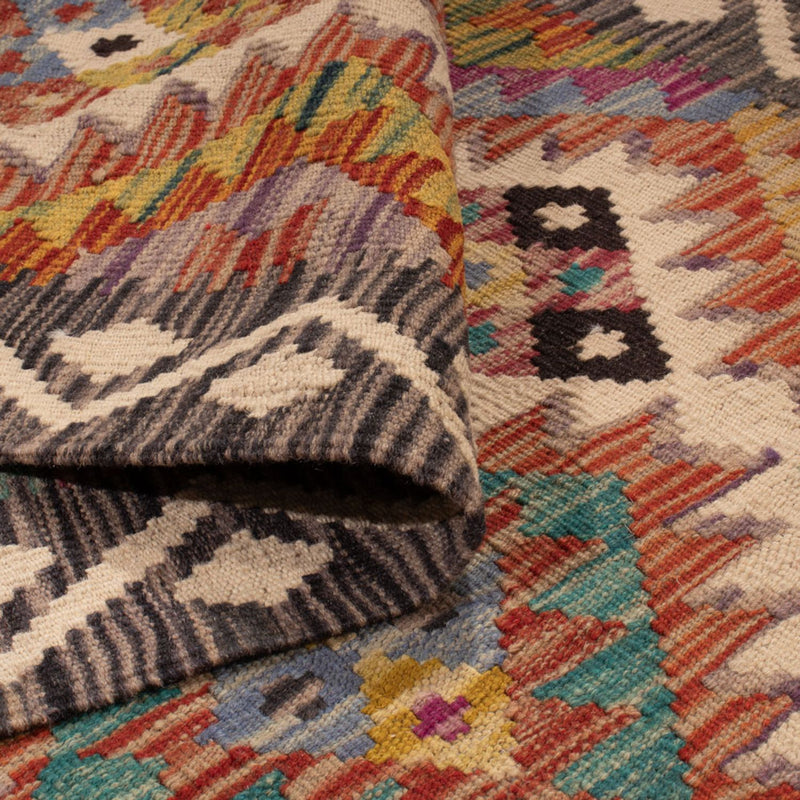 Runner Kelim Rug - Splash - 295 x 85 cm - multicolored