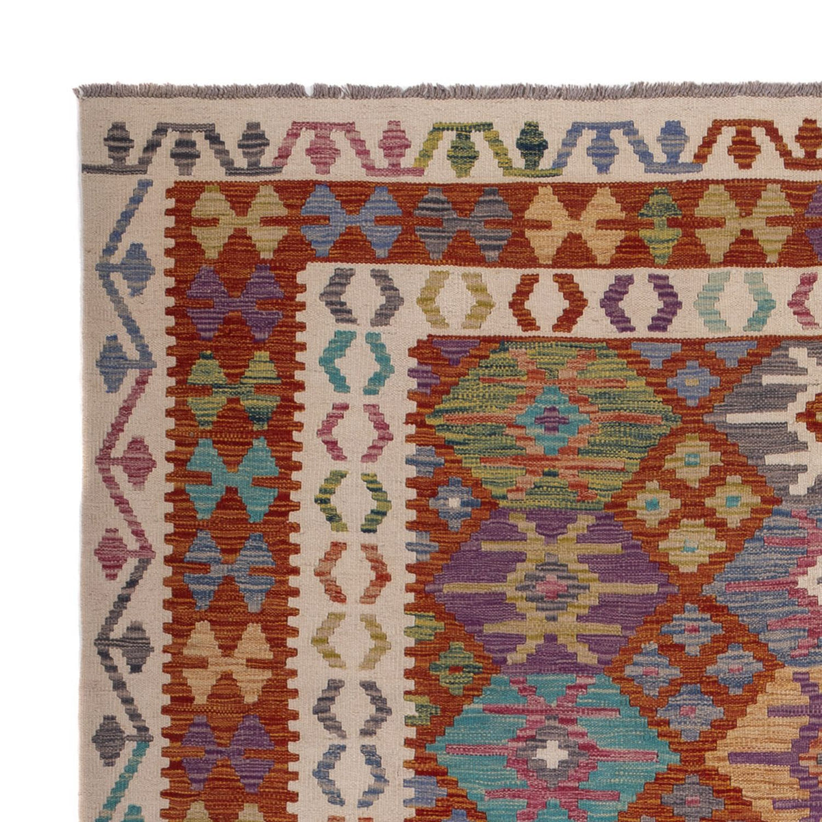 Kelim Rug - Splash - 247 x 195 cm - multicolored