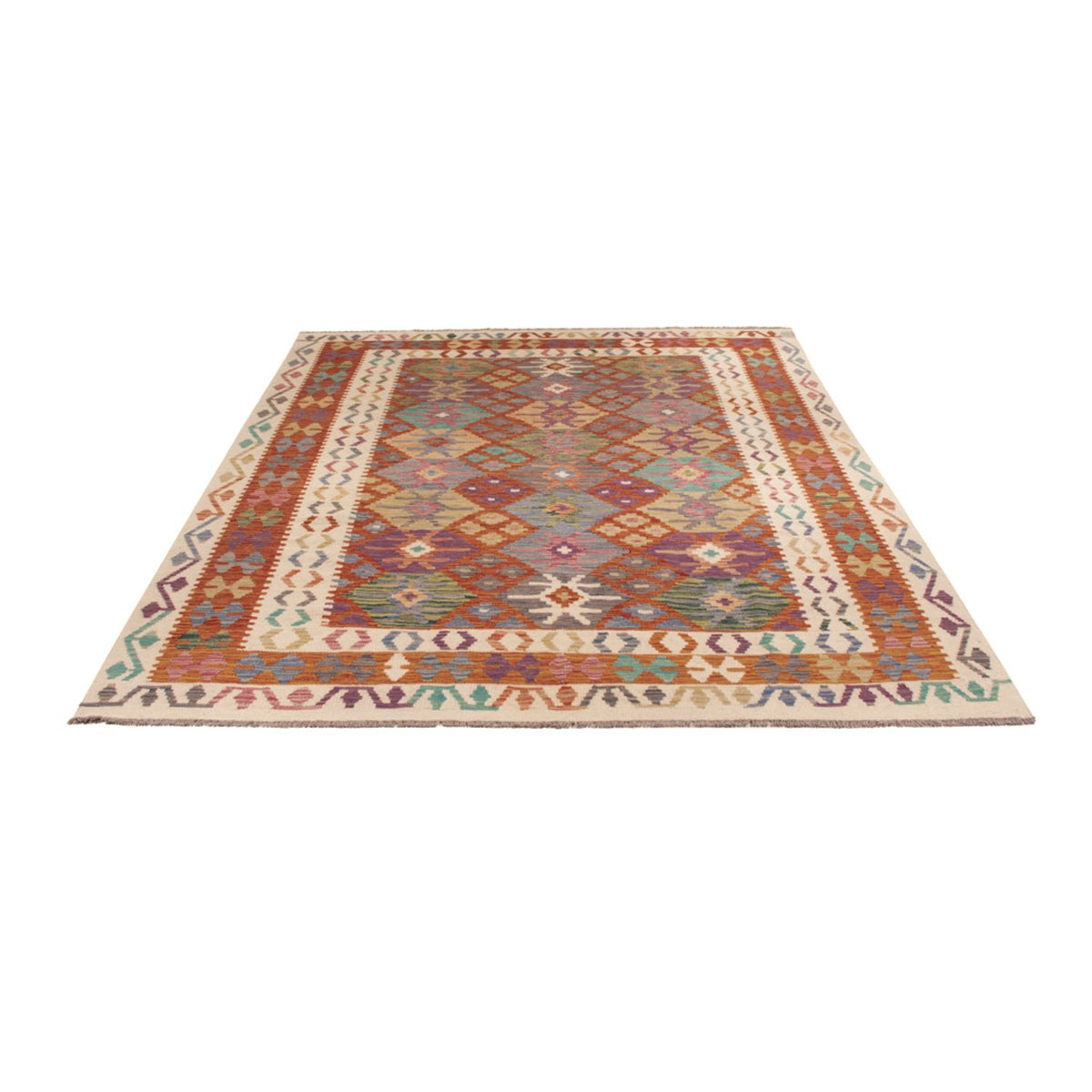 Kelim Rug - Splash - 247 x 195 cm - multicolored