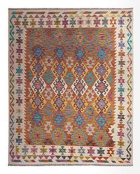 Kelim Rug - Splash - 253 x 203 cm - multicolored