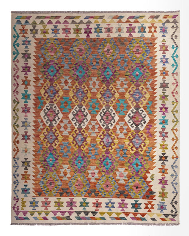 Kelim Rug - Splash - 253 x 203 cm - multicolored