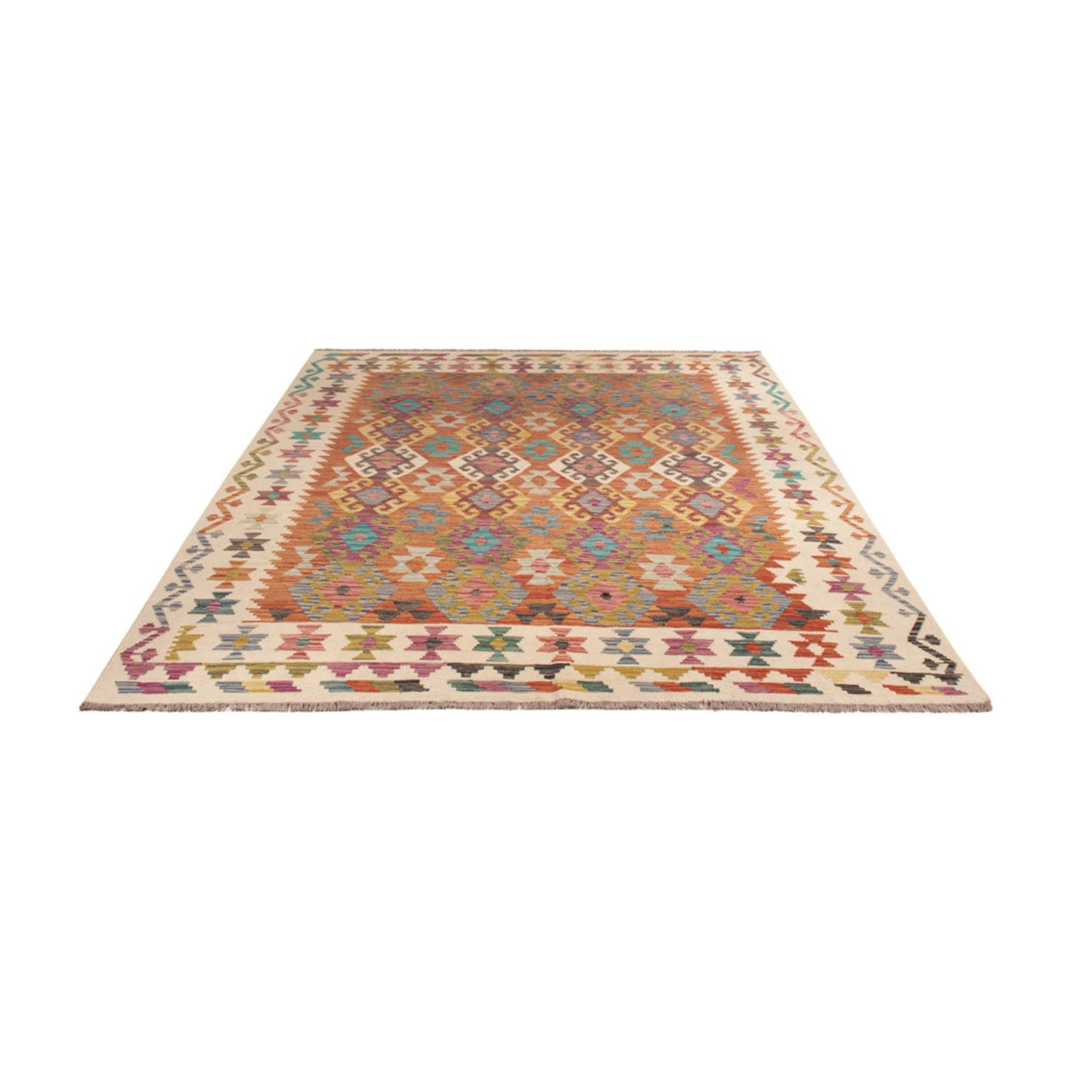 Kelim Rug - Splash - 253 x 203 cm - multicolored