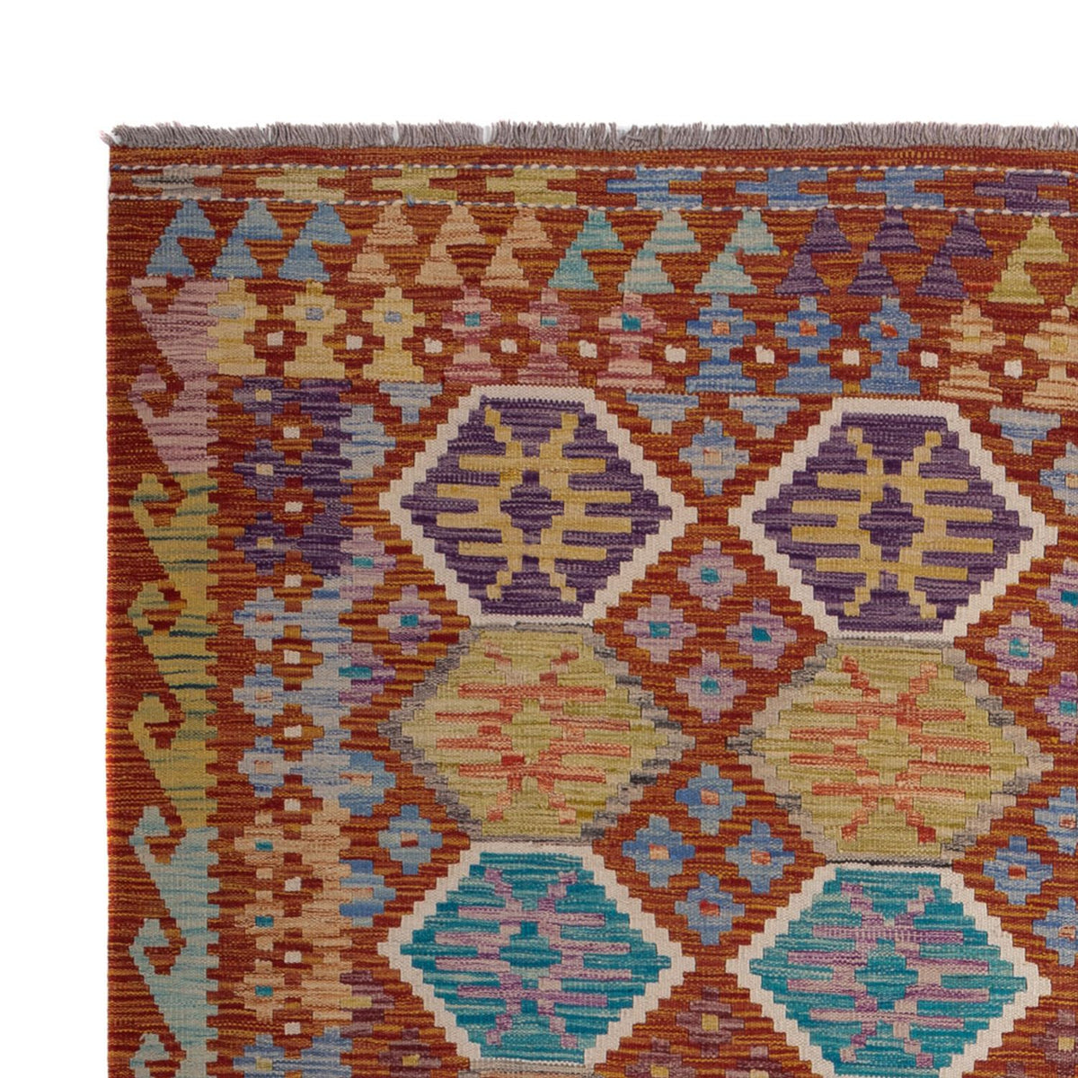 Kelim Rug - Splash - 247 x 201 cm - multicolored