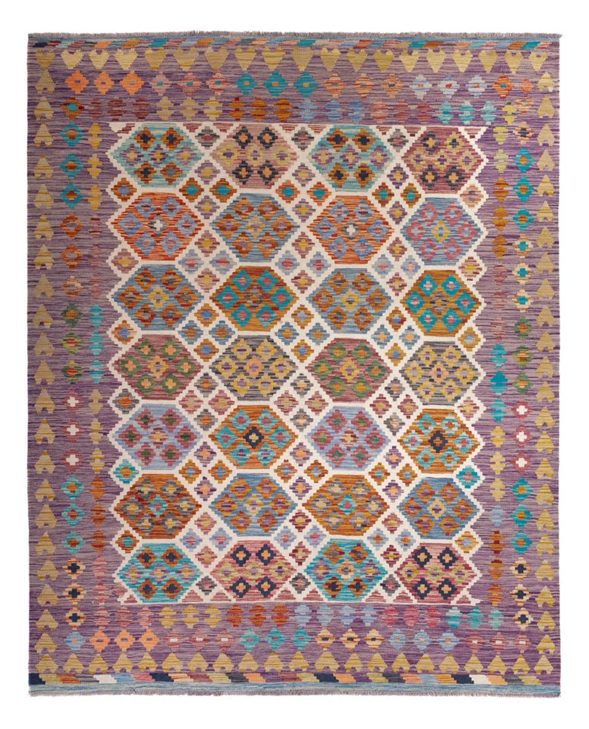 Kelim Rug - Splash - 255 x 205 cm - multicolored