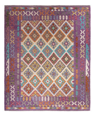 Kelim Rug - Splash - 246 x 206 cm - multicolored