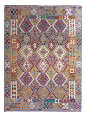 Kelim Rug - Splash - 250 x 191 cm - multicolored