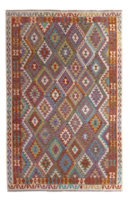 Kelim Rug - Splash - 299 x 200 cm - multicolored