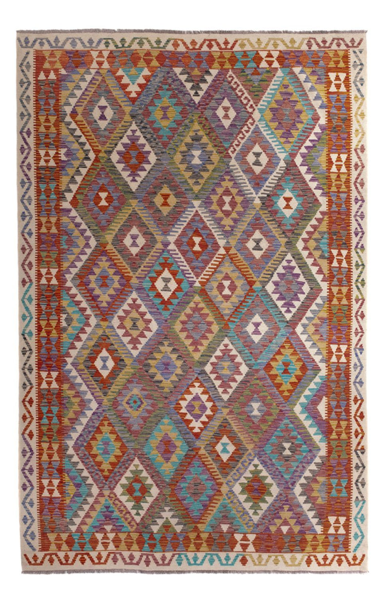 Kelim Rug - Splash - 299 x 200 cm - multicolored