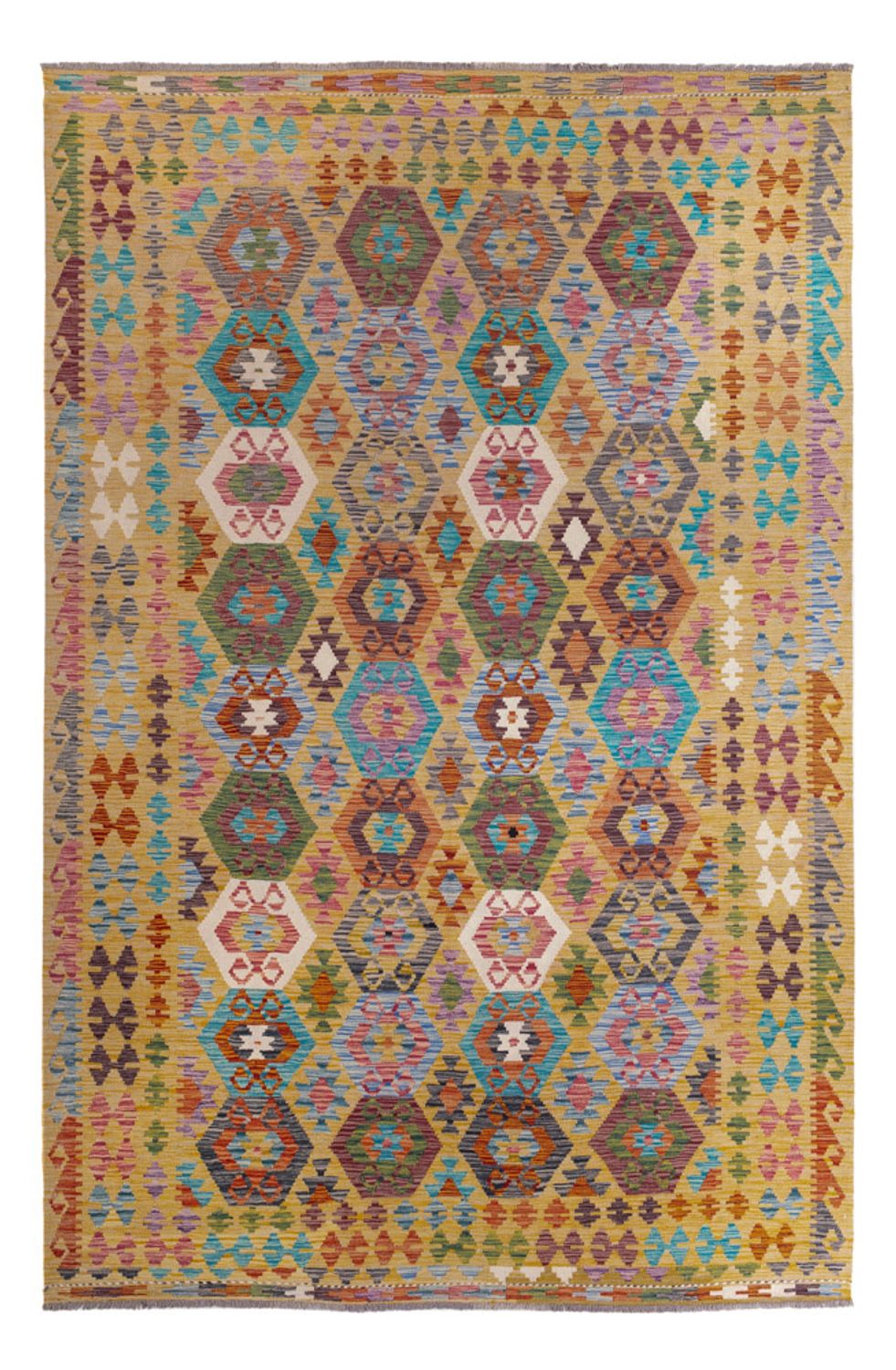 Kelim Rug - Splash - 306 x 208 cm - multicolored