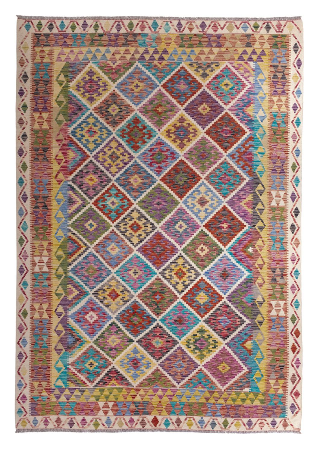 Kelim Rug - Splash - 285 x 206 cm - multicolored