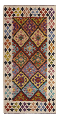 Runner Kelim Rug - Splash - 199 x 101 cm - multicolored