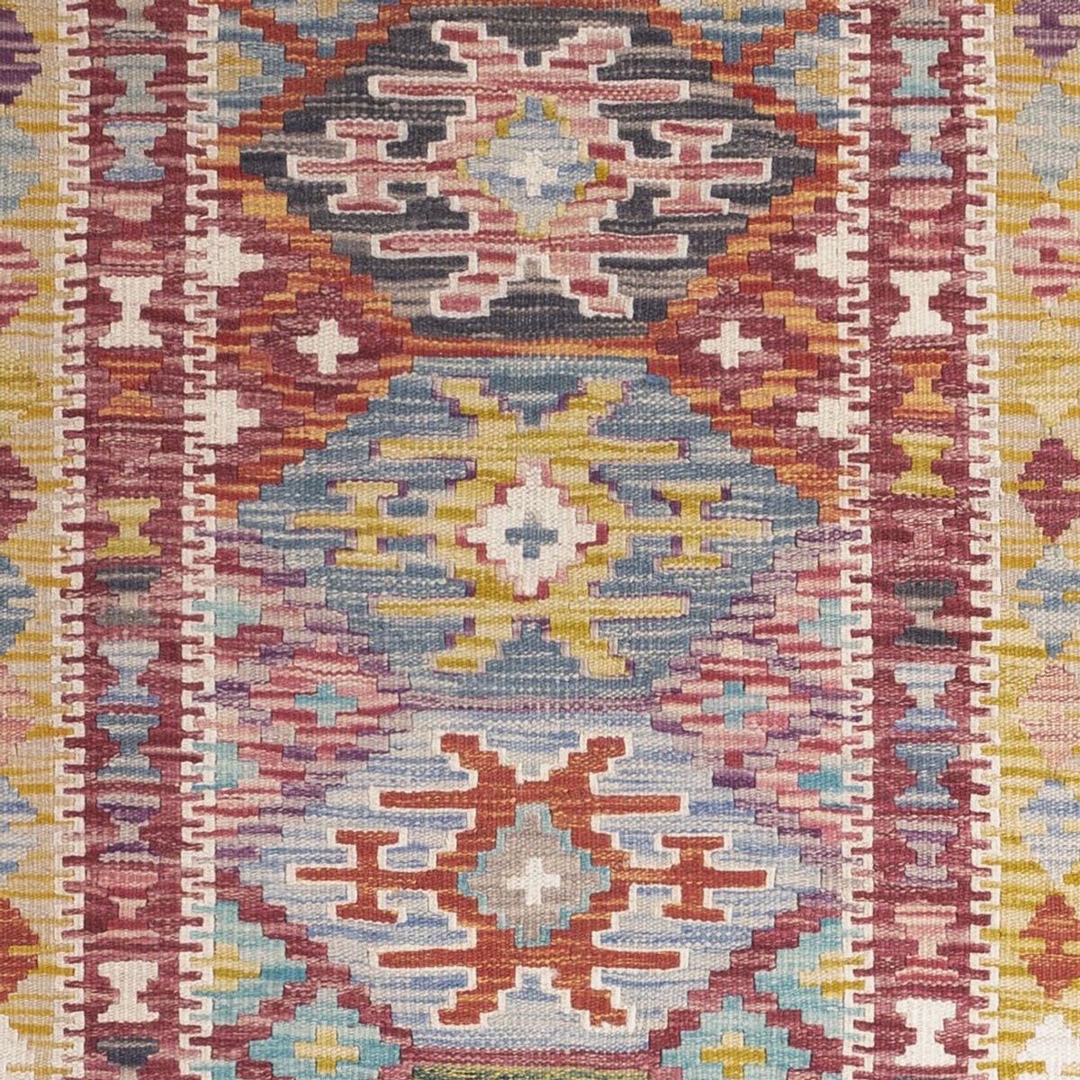 Runner Kelim Rug - Splash - 201 x 94 cm - multicolored