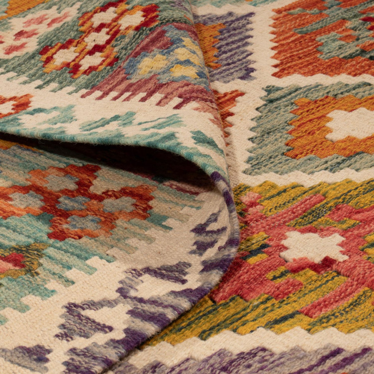 Kelim Rug - Splash - 238 x 178 cm - multicolored