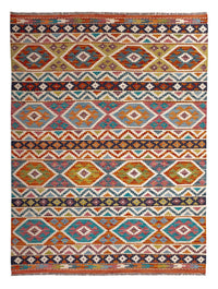 Kelim Rug - Splash - 198 x 152 cm - multicolored