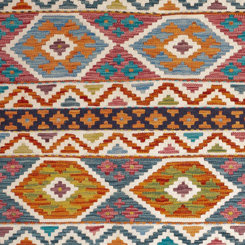 Kelim Rug - Splash - 198 x 152 cm - multicolored