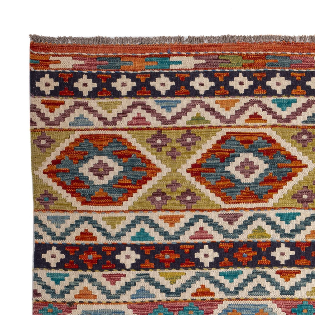 Kelim Rug - Splash - 198 x 152 cm - multicolored