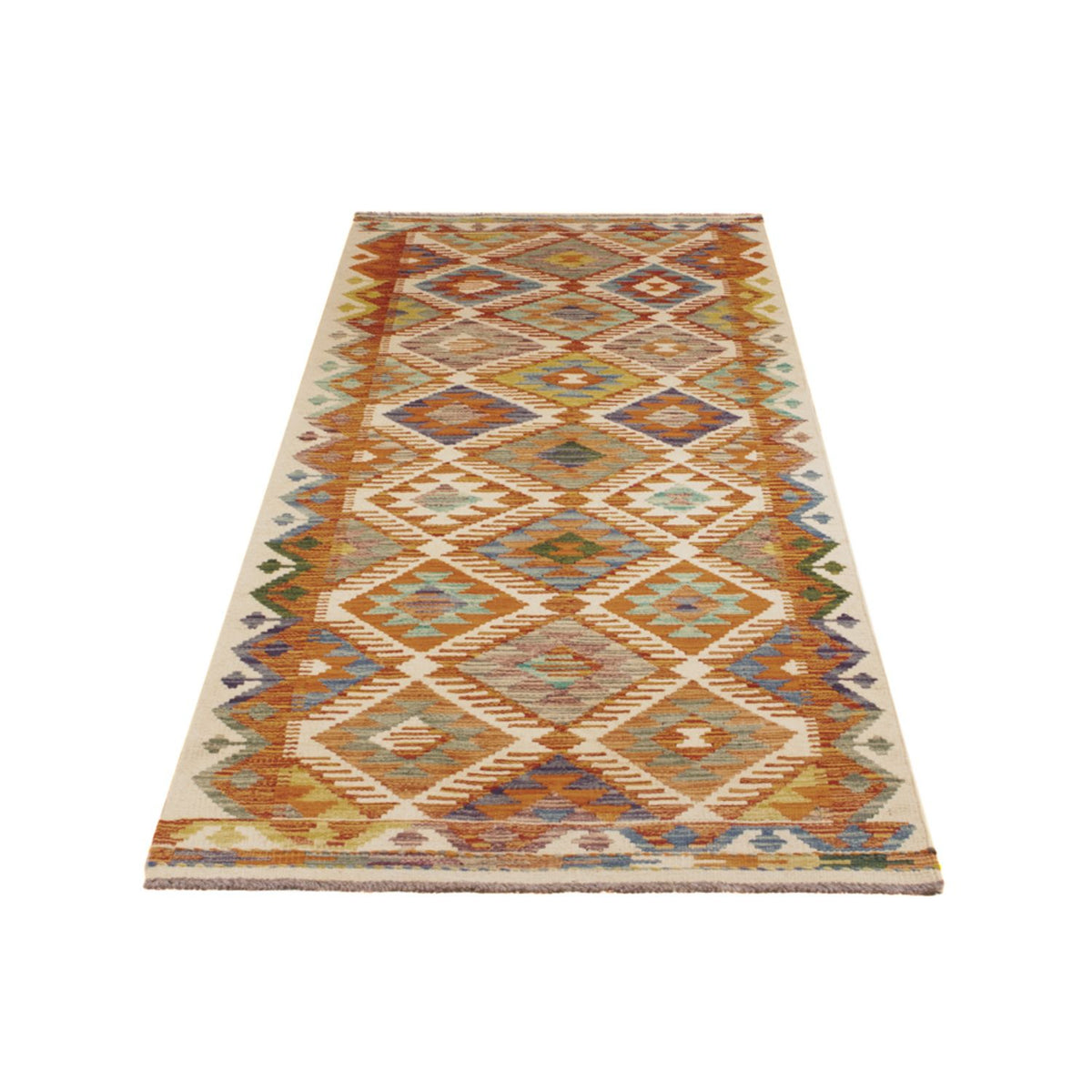 Runner Kelim Rug - Splash - 234 x 80 cm - multicolored