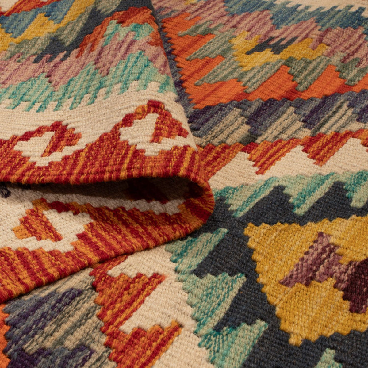 Runner Kelim Rug - Splash - 233 x 87 cm - multicolored