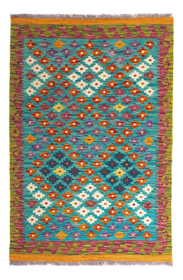 Kelim Rug - Splash - 131 x 92 cm - multicolored