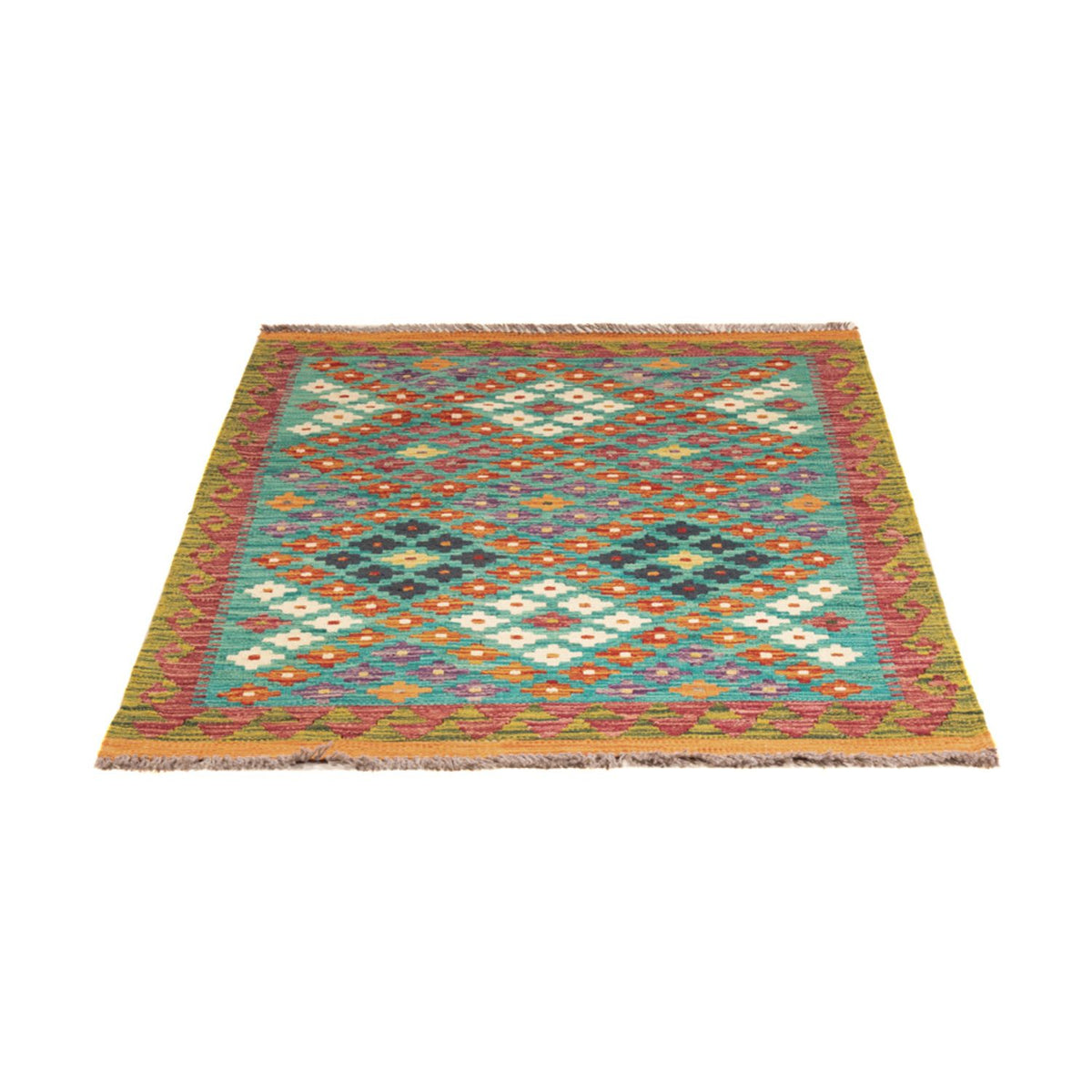 Kelim Rug - Splash - 131 x 92 cm - multicolored