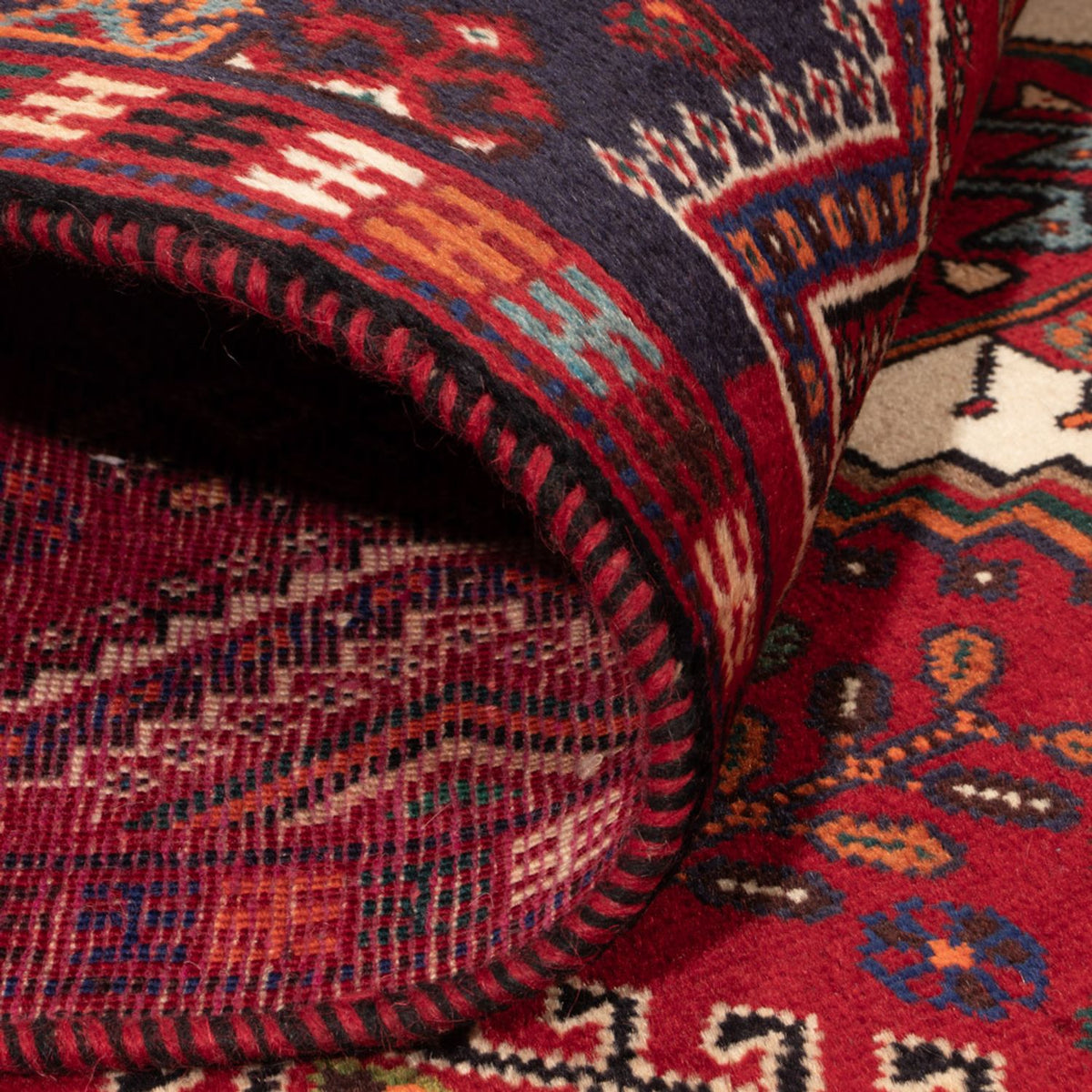 Perser Rug - Nomadic - 256 x 141 cm - dark red