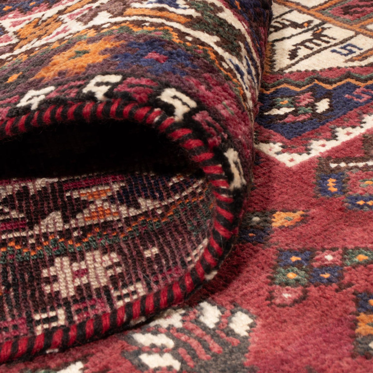 Perser Rug - Nomadic - 254 x 180 cm - dark red