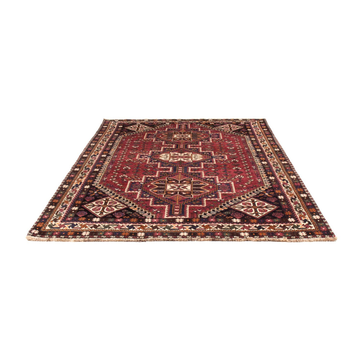 Perser Rug - Nomadic - 254 x 180 cm - dark red