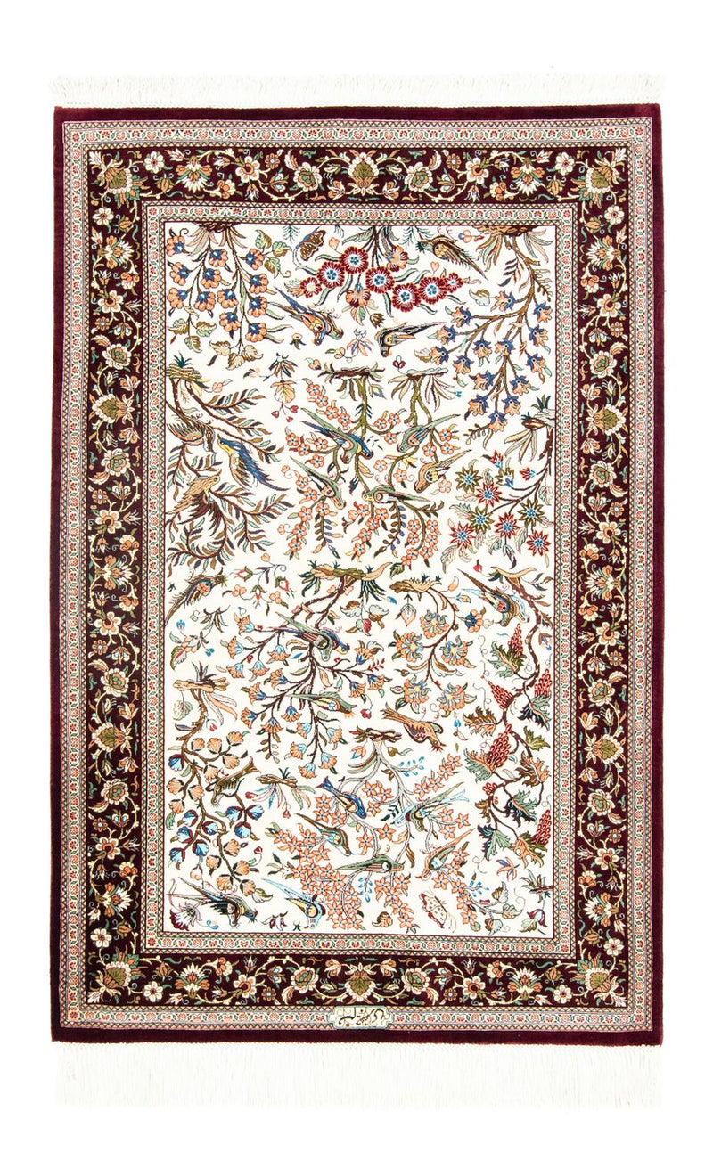 Silk Rug - Ghom Silk - Premium - 123 x 80 cm - beige